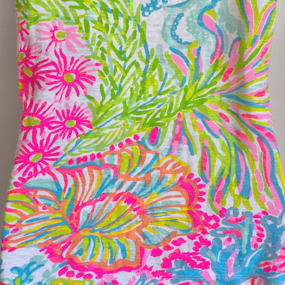Lily Pulitzer Arya top multicolor‎ sleeveless beachy women's XS - Picture 9 of 10